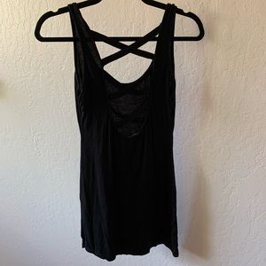 Brandy Melville Black Cotton Crossback Dress